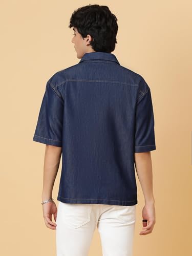 Image of KOTTY Men's Textured Casual Shirt - Long Sleeve||Button-Down Collar||Classic Fit