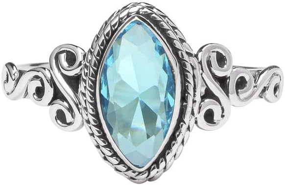 Gemstone Ring 925 Sterling Silver Statement Ring For Women and Girls Handmade Rings Natural Gemstone Ring Promise Ring For Christmas Gift For Her