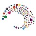PARLAIM Rainbow Multi Size Polka Dot Wall Decals, Peel and Stick Wall Stickers Perfect for Kids Room,Living Room,Bedroom Multicolor (130 Circles-0140)