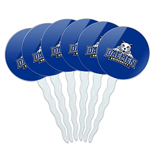 Daemen College Primary Logo Cupcake Picks Toppers Decoration Set of 6