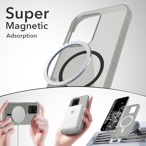 Image of Jkobi Lifetime Anti-Yellow MagSafe Compatible Clear Back Cover Case for Samsung Galaxy S20 Ultra (Sleek Hard Crystal | Shockproof and Camera Protection)