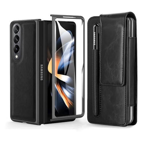Étui de téléphone pour Galaxy Z Fold 5 4 3 antichoc avec porte-stylet