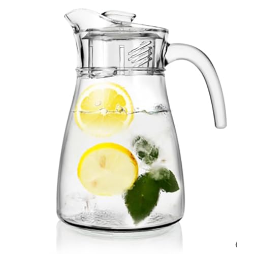 Image of Premium Water and Juice Glasses and Jug Set Combo [6 Piece Glass 400ML & 1 Piece Jug 1.8 Liter] Transparent Pitcher Set for Dining Table, Home & Restaurant,Party (MTS - 19)