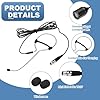 sourcing map Ear Hook Headset Microphone, Single Over Ear Set Hanging Omnidirectional Wired Audio Condenser Microphone Headset with Mini XLR 3 Pin TA3F Plug 3.9ft Cable, Black #2