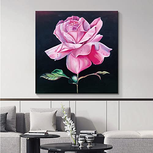 Peinture sur toile faite main grand format 120x120cm