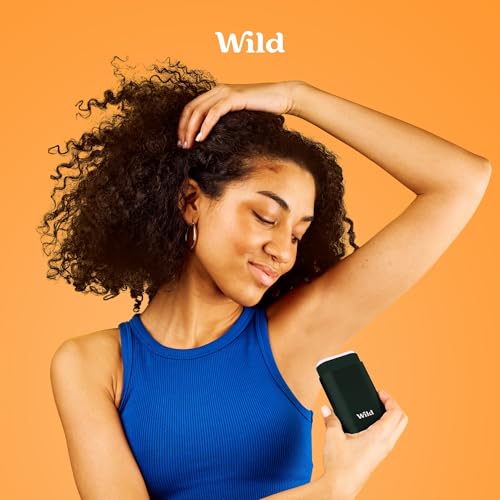 Wild - Mens Natural Refillable Deodorant Starter Kit - Black Case with Fresh Cotton & Sea Salt, Ocean Mist & Thunderstorm Scents - Long Lasting Protection - Aluminium Free - Vegan & Eco-Friendly - 11
