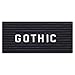 Ghent Plastic Letter Replacement Unit, Gothic, 3/4-Inch, White