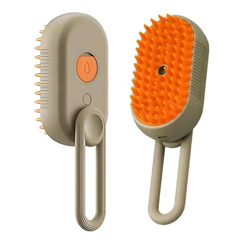 Escova a Vapor Remoção de Pelo e Massagem para Gatos e Cães Pequenos Escova Vaporizada com Alça Dobr