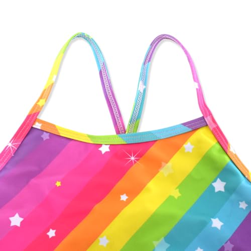 Girls One Piece Swimsuit Quick Dry Beach Suit Kids Colorful Swimwear 2-8Years3