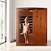 DYNAMIC SAUNAS Madrid Elite 3-Person Ultra Low EMF FAR Infrared Sauna with Red Light Therapy & Bluetooth Speakers | Personal Indoor Dry Heat Sauna for Home & Gym – Made from Canadian Hemlock
