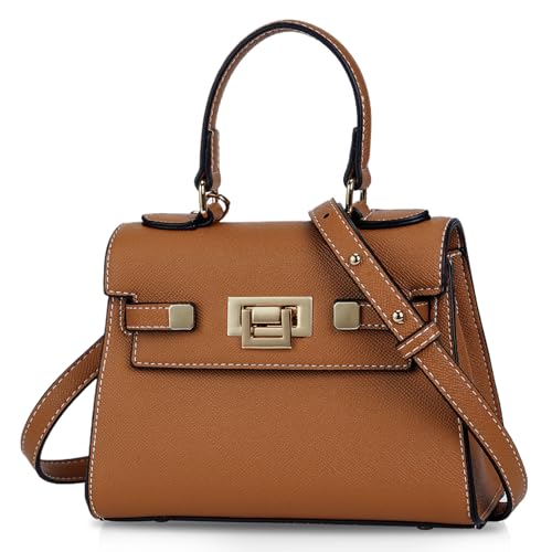 YFGBCX Bolsa pequena com alça superior para mulheres, bolsa tiracolo pequena, bolsa de designer com alça removível, Marrom