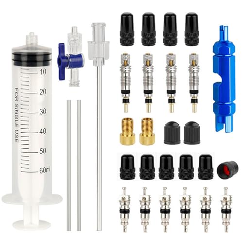 CHENZILIN Road Bike Tire Repair Kits Bicycles Tubeless Tire Liquid Injections Tool Tire Tubeless Sealant Injectors Bike Repair Too