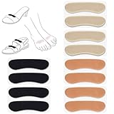 Cutecrop 6 Pair Sandal Shoe Strap Extender Heel Sandal Strap Cushion Strips Heel Grips Liner Insert for Shoes Too Big Preventing Slipping, Rubbing, Non-Slip