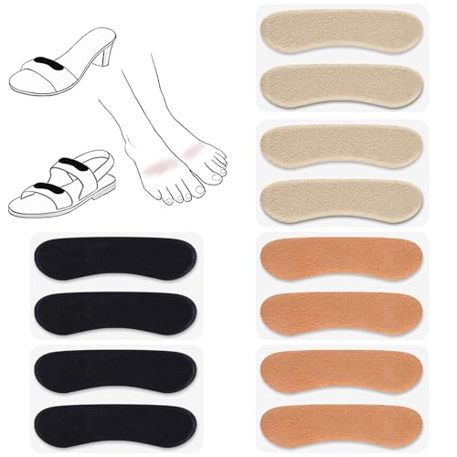 Image of Cutecrop 6 Pair Sandal Shoe Strap Extender Heel Sandal Strap Cushion Strips Heel Grips Liner Insert for Shoes Too Big Preventing Slipping, Rubbing, Non-Slip