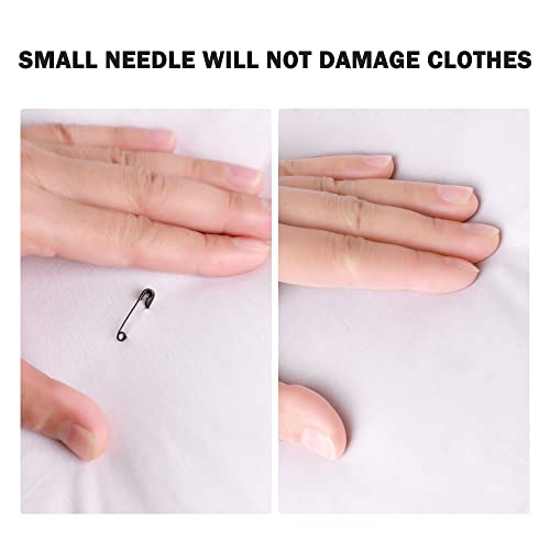 Uxcell 100Pcs Safety Pins, Small Safety Pin For Clothes Paper Crafts 0.8 X 0.2 Inch Black #TOP3