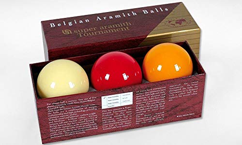 Aramith Biliardo 5 Birilli bilie Super Tournament, in Resina fenolica. Set Tre biglie Nuovo regolamento UMB e CEB, omologate Fibis, Diametro mm. 61,5 Biliardo 5 Birilli Internazionale Senza buche.