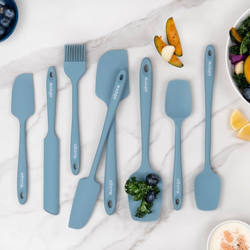 Elihome Mini Silicone Basting Pastry Brush, Cooking Brush for Oil Sauce Butter Marinades, Food Brushes for BBQ Grill Kitchen Baking, Baster Brushes Food Grade, Slate Teal Grey - Thumbnail 2