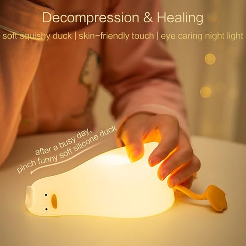 Lampe rechargeable en forme de canard veilleuse LED enfant et objet déco insolite - 4