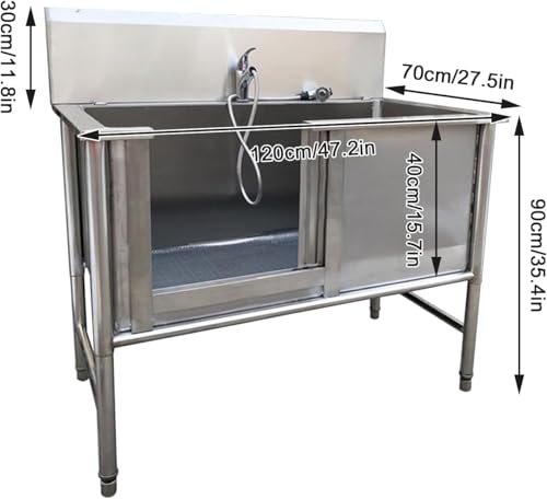 Estação de banho para cães de estimação 40/47 '' Banheira para cuidados com animais de estimação E
