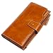 BOSTANTEN Leder Damen Portmonee Portemonnaie Geldbörse Handtasche Wallet Geldbeutel Clutch Groß Kaffee