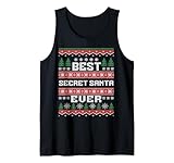 Funny Best Secret Santa Ever Claus Ironico Brutto Natale Canotta