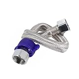 Flexibler Edelstahl-Wasserschlauch für 1,27 cm Sanitärbedarf, sicher für Küche und Bad (30 cm)