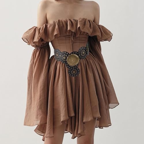 Ceintures en cuir PU style western pour ajuster les robes amples