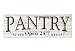 Pantry Open 24/7 White Rustic Wood Wall Sign 6x18
