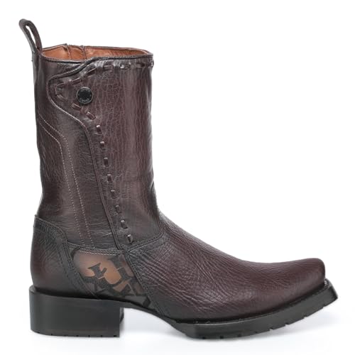 CUADRA Men's Boot in Genuine Leather Black 1J3NRS Chocolate2