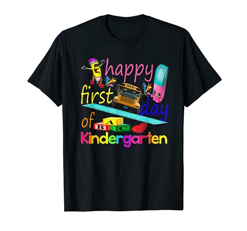 Regalo para niños de Happy First Day Of Kindergarten Regreso a la Escuela Camiseta