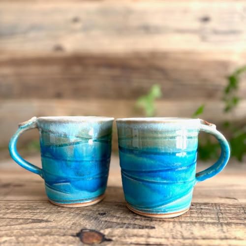青い絵柄の陶器カップセット お値下げ中【美品】琉球ガラス コーヒーカップ ソーサー セット