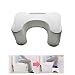 Produktbild OUKANING Medizinische Toilettenhocker Rutschfester Toilettenhocker Toilettenhilfe Toilettenstuhl WC Schemel gegen Hämorrhoiden und Verstopfung (Höhe:21.5 cm, weiß)