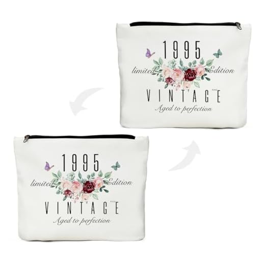 30th Birthday Gifts for Women, 30th Birthday Decorations Present for Women - Best 30 Year Old Birthday Gift Ideas for Wife, Sister, Friends, Coworker, Aunt, Boss - 1993 Limited Edition Makeup Bag
