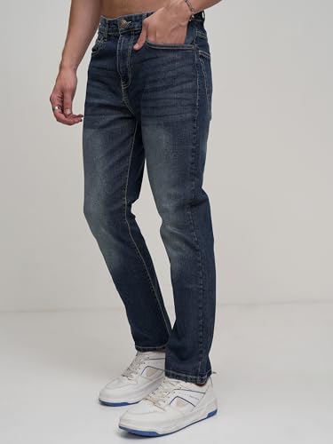 Image of Highlander Men's Straight Fit Jeans | Stretchable | Everyday Comfort & Style| Jeans for Man