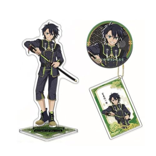 Anime Seraph of the End Schlüsselanhänger und Badges Set, Yuichiro Hyakuya Badge, Mikaela Hyakuya Schlüsselanhänger, Acryl Guren Ichinose (A) Anime Seraph of the End Schlüsselanhänger und Badges Set, Yuichiro Hyakuya Badge, Mikaela Hyakuya Schlüsselanhänger, Acryl Guren Ichinose (A)