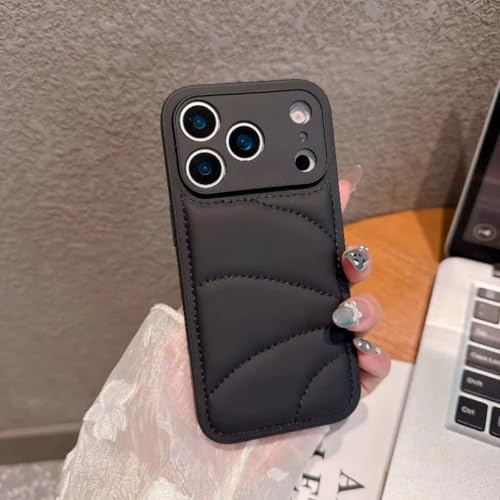 Étui iPhone 17 Pro luxe en cuir PU premium noir avec finitions antichocs soignées