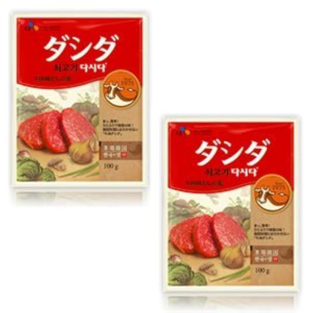 ❤️❤️ ダシダ　牛肉だしの素　100g×2袋 Amazon.co.jp: 韓国の調味料 ダシダ 牛肉味だしの素 100g×2袋お