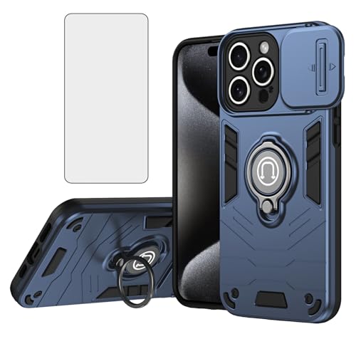 Coque iPhone 16 Pro antichoc magnétique et son anneau de support Asuwish