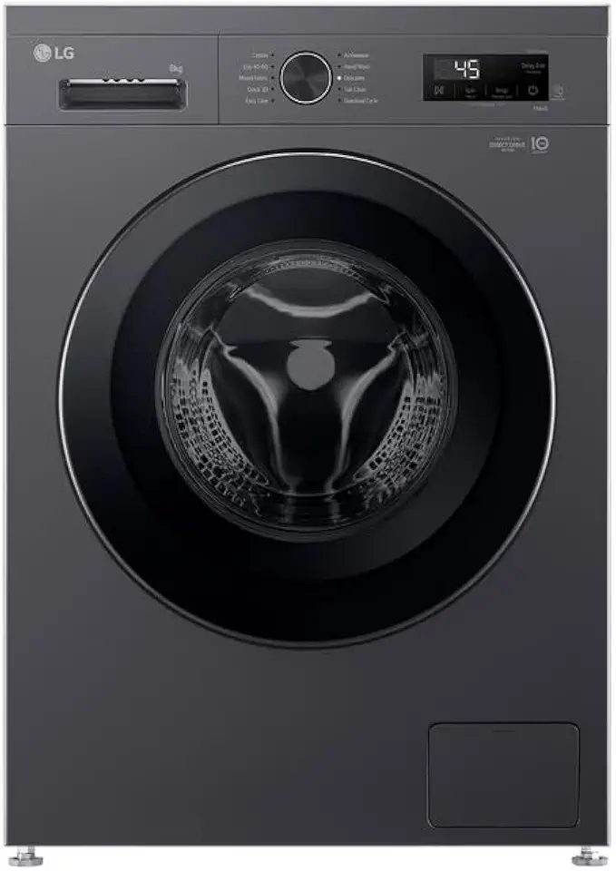 8 kg Washer | Front Load washing Machine | 6 Motion DD | Steam |ThinQ™ (Wi-Fi) | Middle Black color