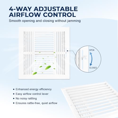 16x16 Ceiling Vent Cover for Wall 16"Wx16"H Duct Opening,Ceiling Register by EXCELFU - Used condition - Image 4