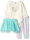 Vitamins Baby Girls' 3 Piece Skirt Legging Set