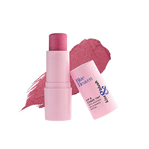 Blue Heaven Kiss and Blush Lip, Cheek and Eye Tint with Avocado Oil and Mango Butter | 3 in 1 Lip and Cheek Tint Stick | Rich Smooth Formula | Easily Blendable Makeup Tint | Rosy Dusk | 8.5gm