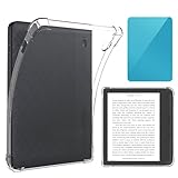 Clear Case for 7 inch Kobo Libra Colour(Model N428, 2024) and Kobo Libra 2(Model N418, 2021), Includes a Screen Protector - Ultra Clear Soft Flexible TPU Back Cover, Transparent.