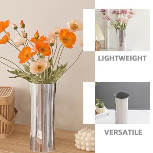 Vase à fleurs en acier robuste pour éviter la casse sur la table