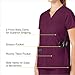 WonderWink Women's Wonderflex Verity Scrub Top, Wine, XX-Large