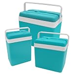 Daniel James Large Cool Box - 15L, 24L or 35L Insulated Cooler Box with Carry Handle & Lid for Ice Cold Food & Drink - Lightweight & Durable for Camping, Picnic & Travel (Turquoise, 24-Litre)