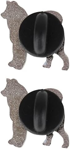 Armycrew Metallic Black Husky Dog Badge Lapel Pins 2 Pack Set image 4