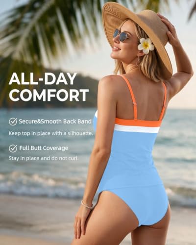 Image of Daci Women Strapless Tankini Tummy Control 2 Piece Bandeau Swimsuit
