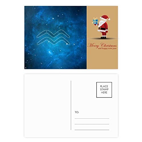 Cartes postales Verseau constellation zodiaque et Père Noël pour correspondance hivernale lot 20