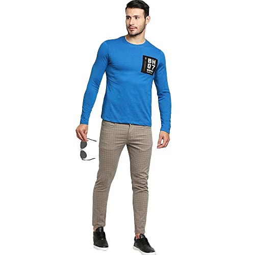 Image of Being Human Solid Cotton Skinny Fit Mens Trousers
